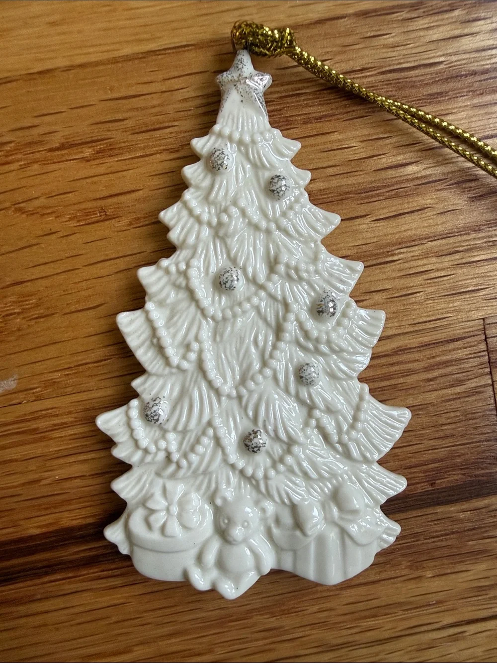 Lenox Porcelain Christmas Tree with Presents Ornament new in box
